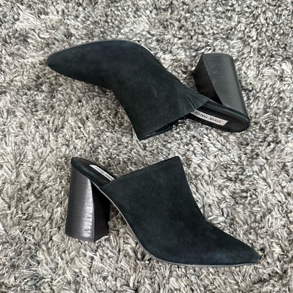 Steve Madden Nevada Suede Mules in Black, Size 8.5 - Picture 3 of 7